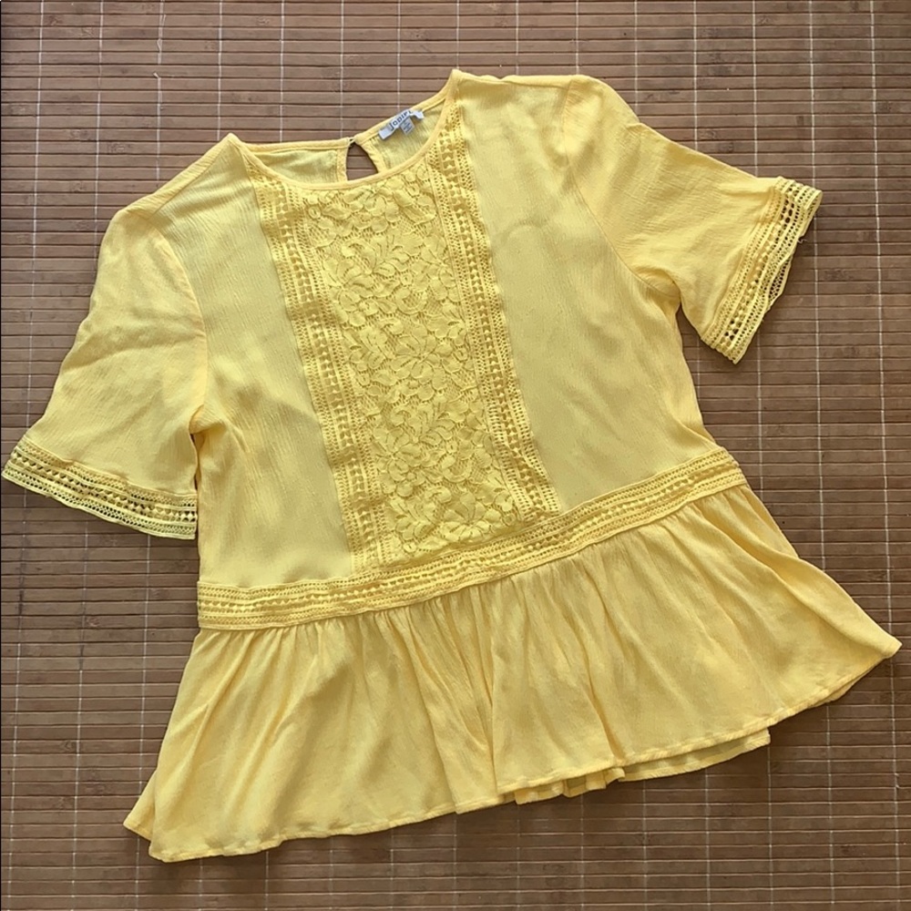SOLD JODIFL | Lace Peplum Top